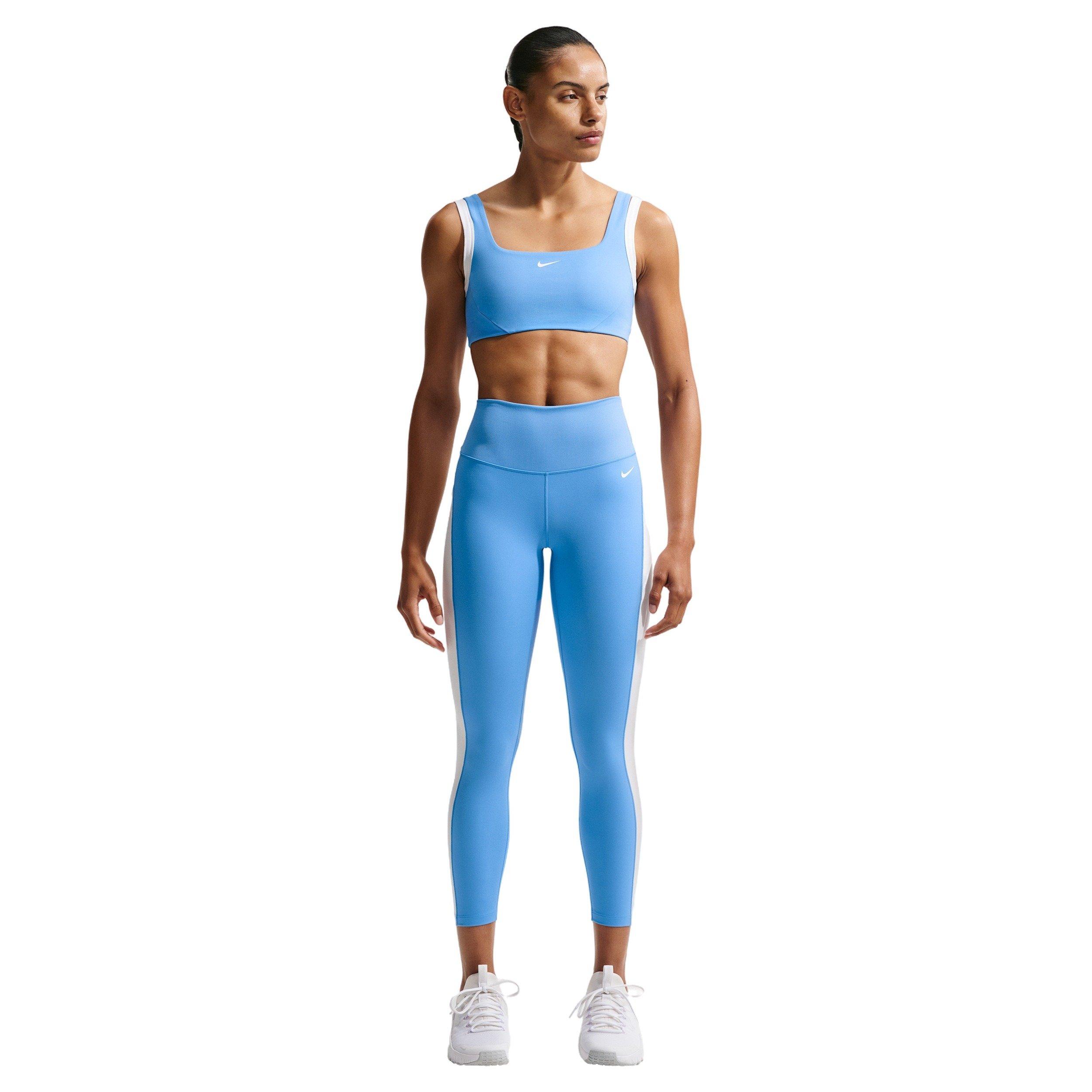 Nike Women's One High-Waisted 7/8 Leggings - BLUE/WHITE